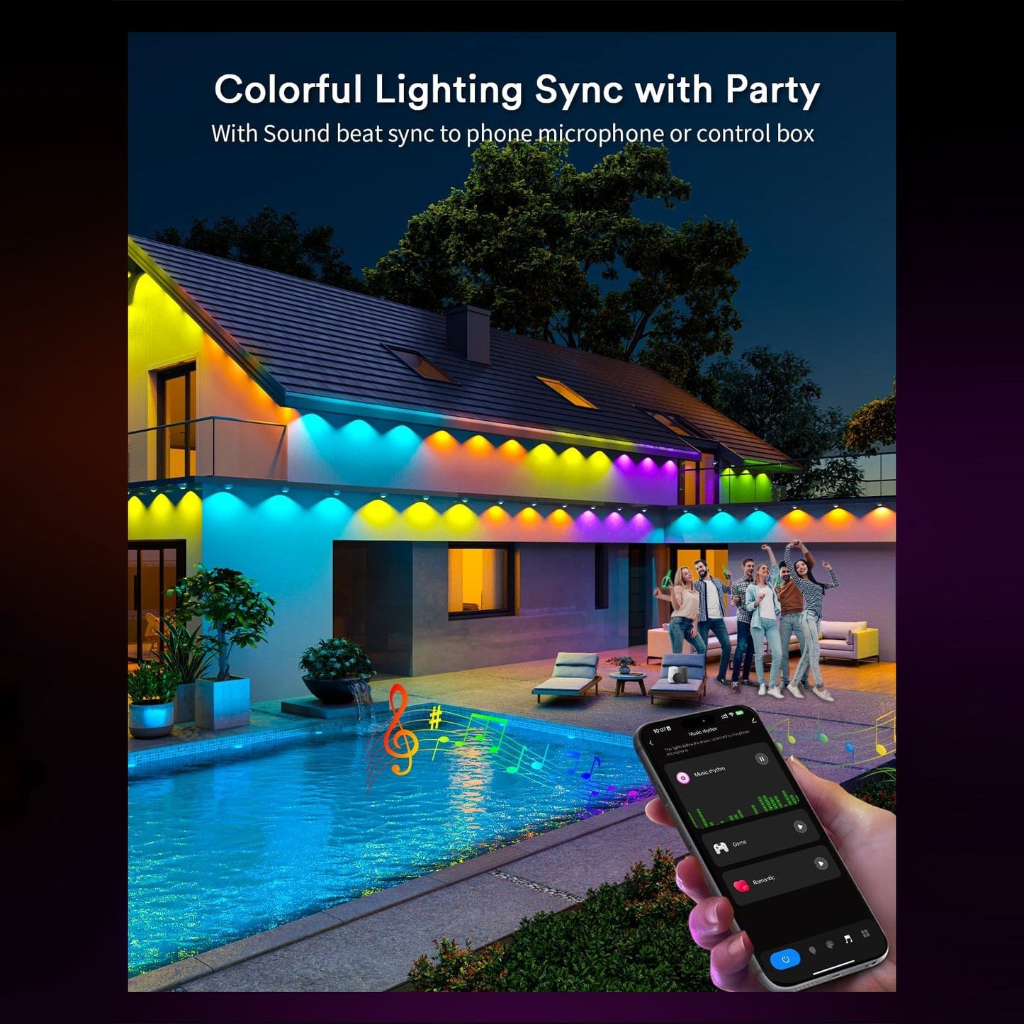 Lumary smart RGBAI Permanent Outdoor Lights(Model E)