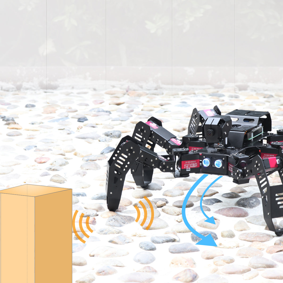 Hiwonder STEM Education Python Programming AI Intelligent Visual Hexapod Robot Powered by Raspberry Pi 4B 4GB