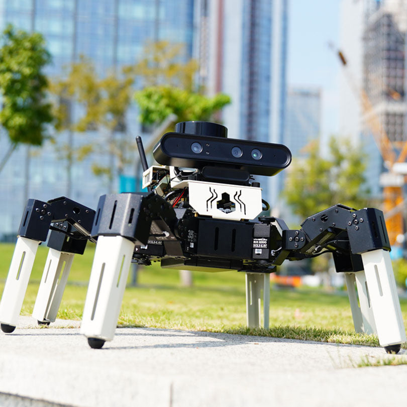 Yahboom 18DOF Muto RS Hexapod Robot ROS2 STEM Education Python Programming Robot for Raspberry Pi 4B and NVIDIA Jetson NANO