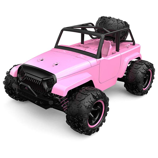 Coche RC rosa a escala 1:18, coche todoterreno de alta velocidad, escalada, 4x4, coche RC de deriva impermeable