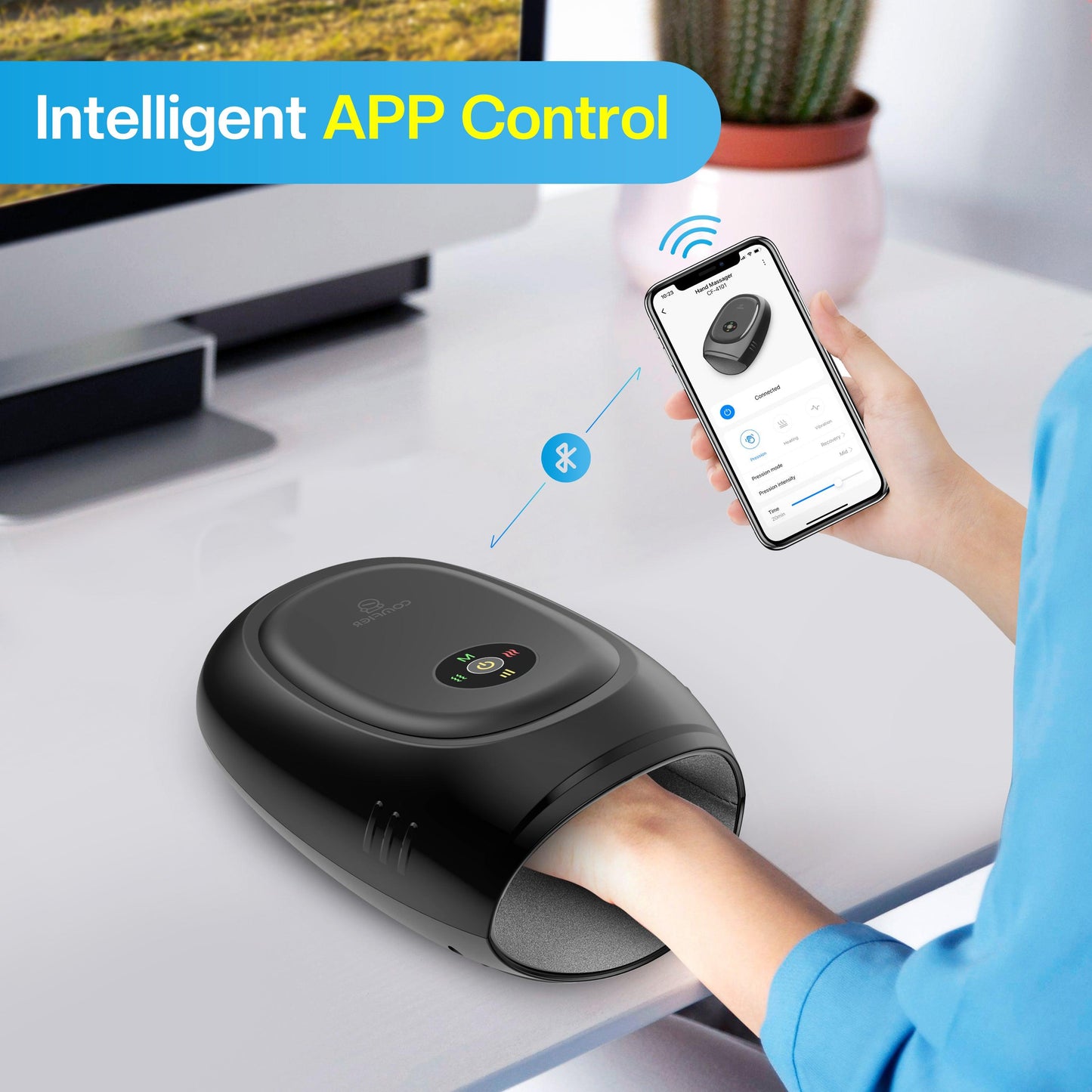 جهاز تدليك يدوي كهربائي لاسلكي مريح مع حرارة وضغط CF-4101APP-CA
