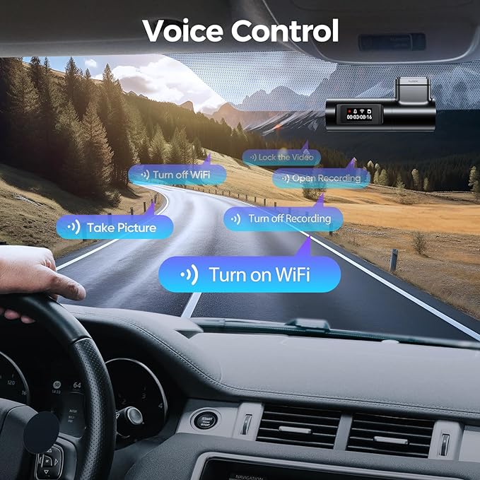 LINGDU D100 1CH Dash Cam 2.5K with 0.96" Screen Voice Control 24H Parking Mode