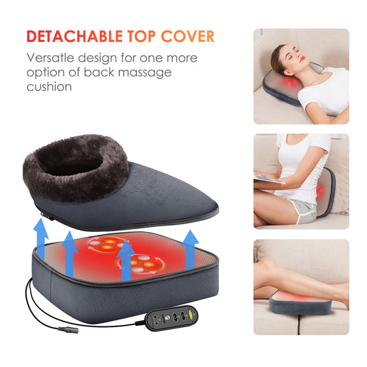 Comfier Shiatsu Foot Massager with Heat,Electric Heated Foot Warmer for Plantar Fasciitis, Neuropathy, Foot Stress Relief CF-5202S