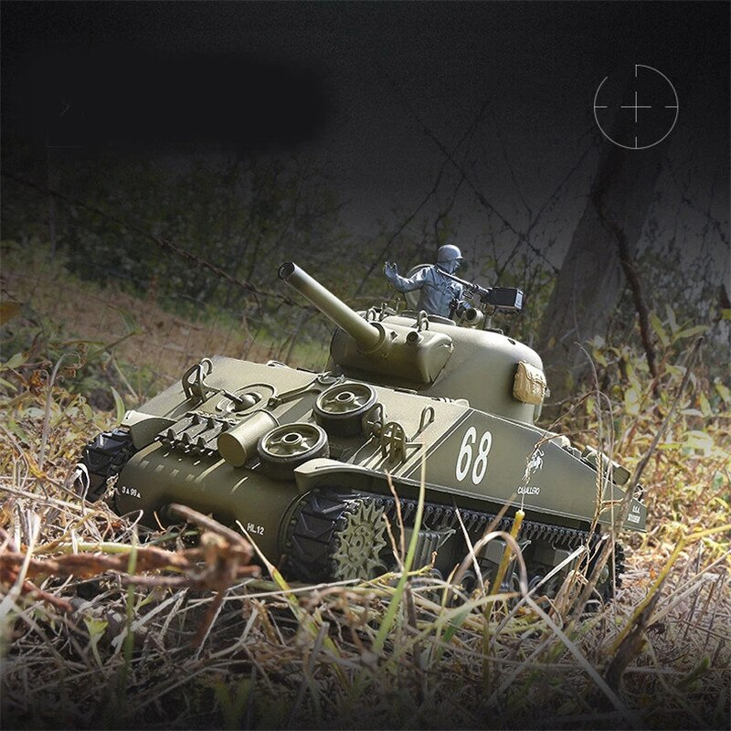 Heng Long 3898 US Sherman M4A3 RC Tank 2.4G 1/16 Upgraded Metal RC Tank toys