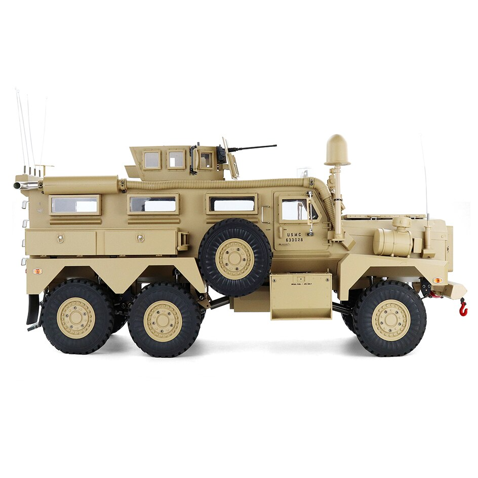 HG P602 RC Car U.S MILITARY COUGAR 6X6 MRAP 1/12 2.4G 16CH Upgraded Light Sound Function