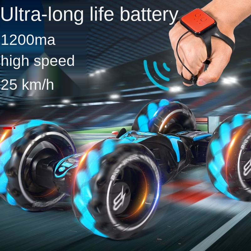 RC Car 4WD RC Stunt Car Gesture Induction Twisting Drift RC Toys With Light & Music