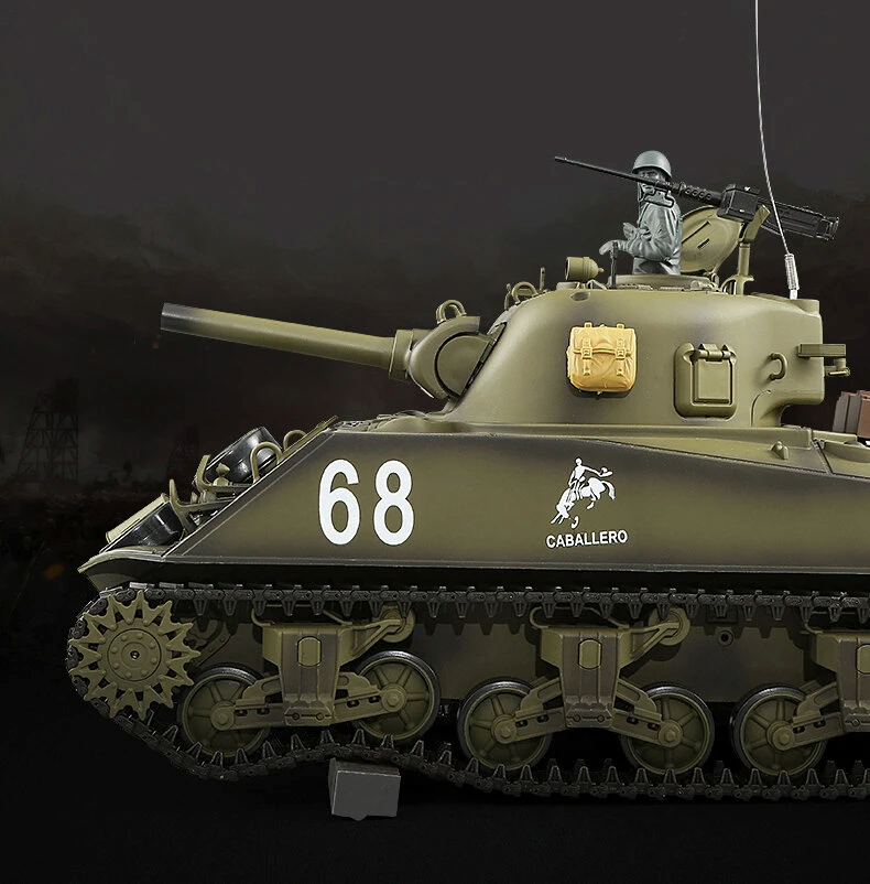 Heng Long 3898 US Sherman M4A3 RC Tank 2.4G 1/16 Upgraded Metal RC Tank toys
