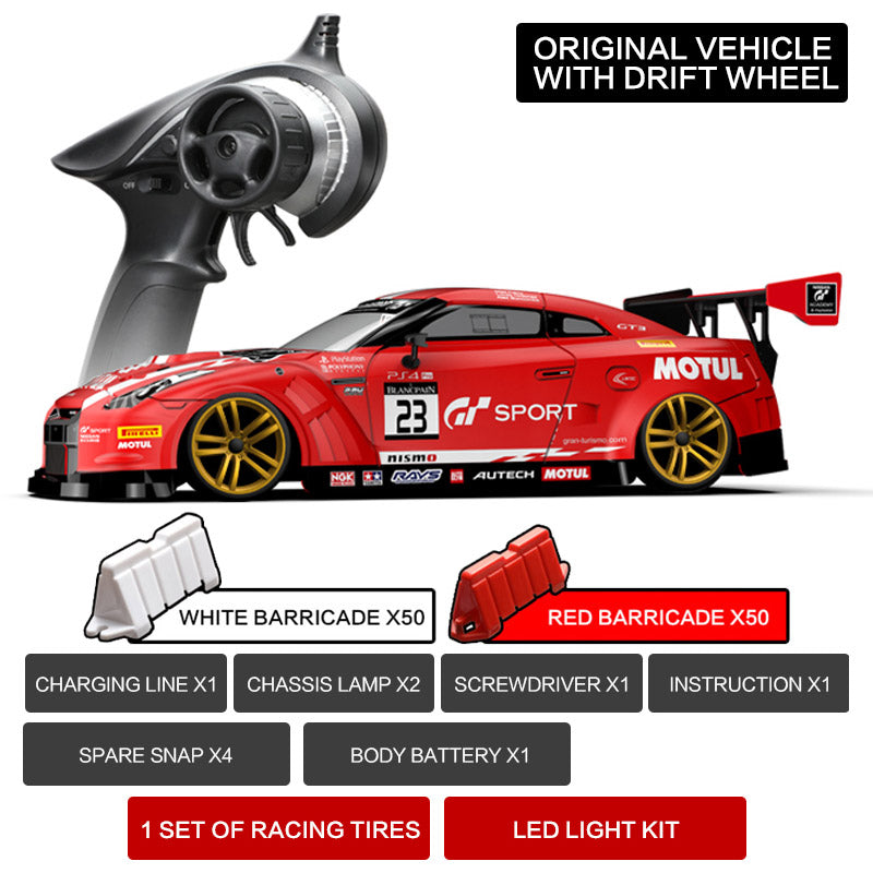 KAMTOM KM1801 RC Drift Car 1:18 4WD Full-Scale Professional Drift Model Car High Speed Racing Car With Light