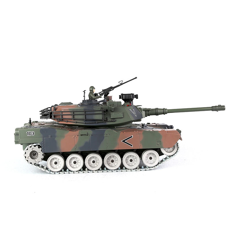 RC Tank US M1A2 ZY 817 PRO 1:18 RC Car Metal Track Metal Road Wheels Electric Battle RC Tank Toy