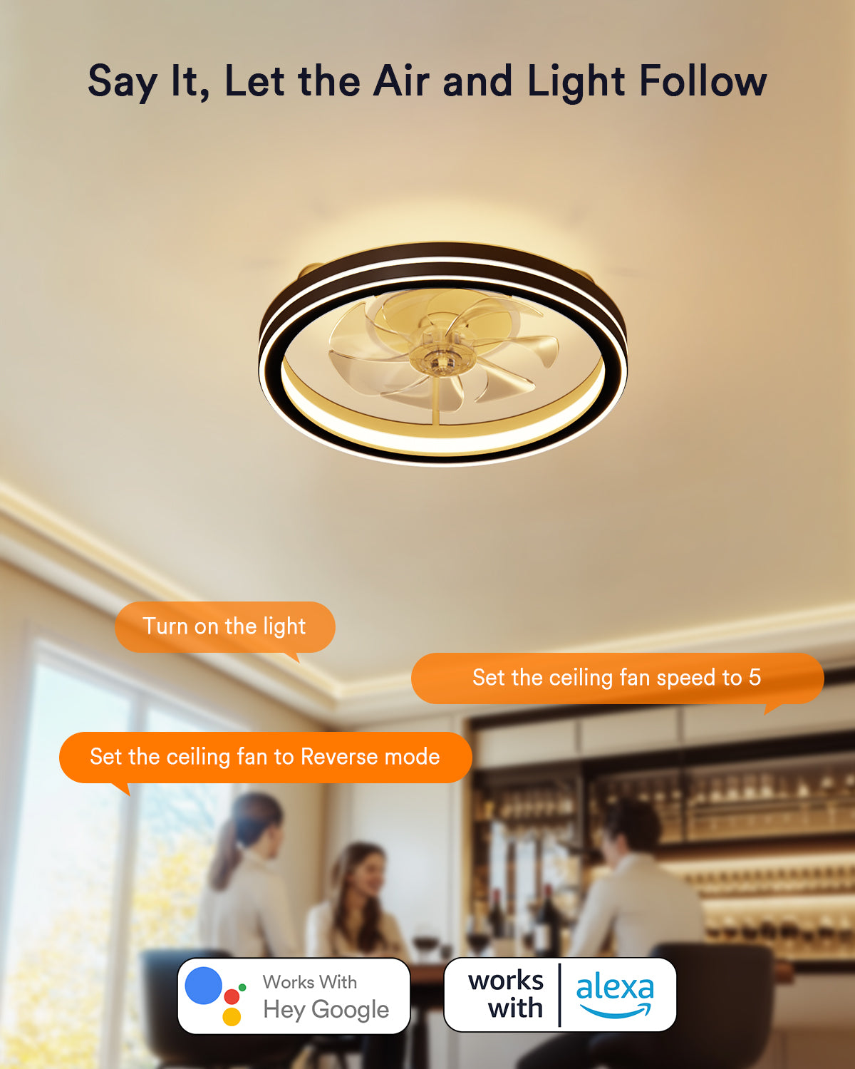 Lumary Smart LED Fan with Night Light