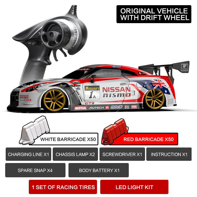 KAMTOM KM1801 RC Drift Car 1:18 4WD Full-Scale Professional Drift Model Car High Speed Racing Car With Light