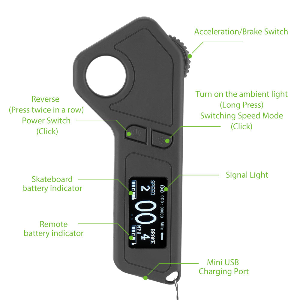 isinwheel V8 1200W Electric Skateboard with Portable Removable Battery & Remote Control