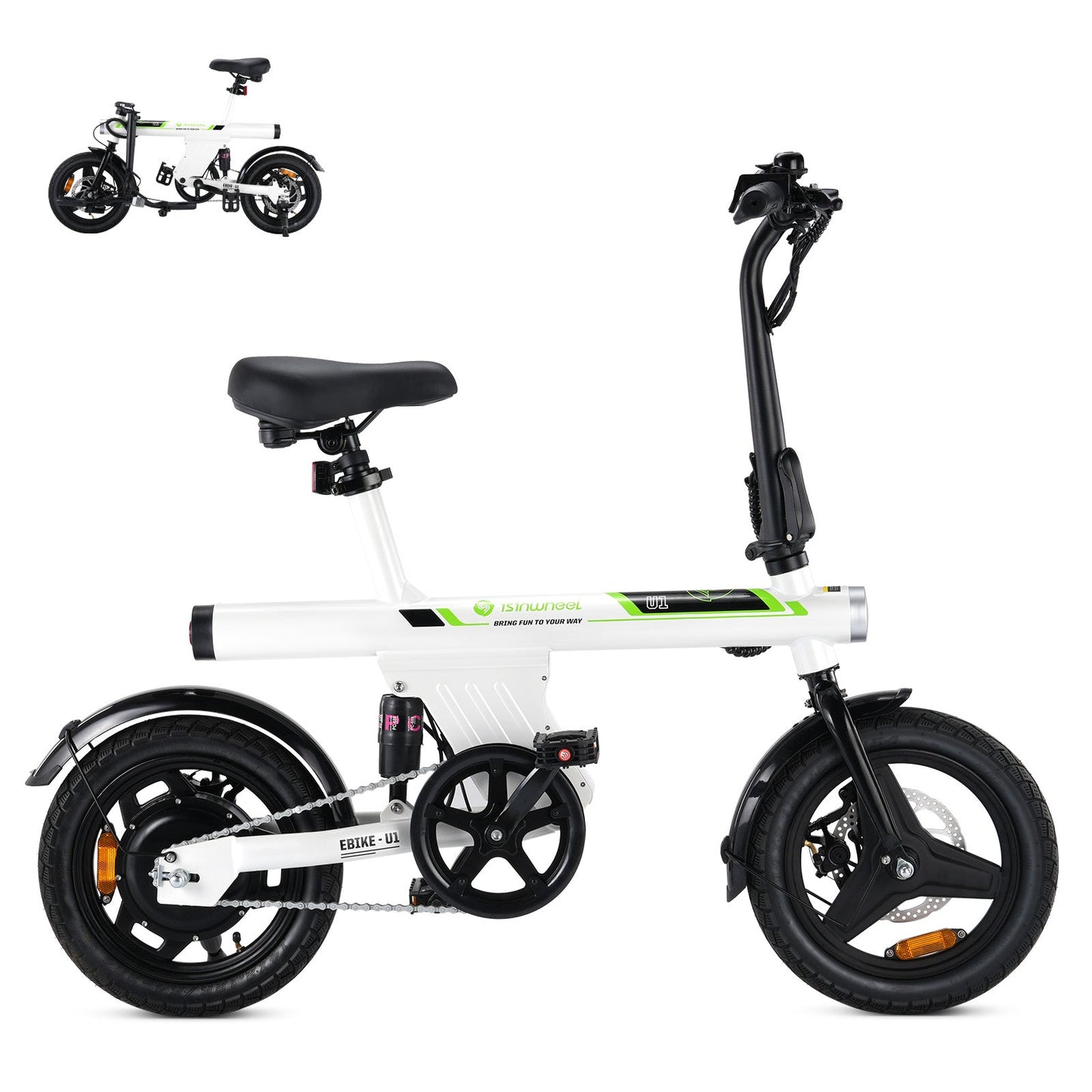 isinwheel U1 Folding Electric Bike for Adults and Teens