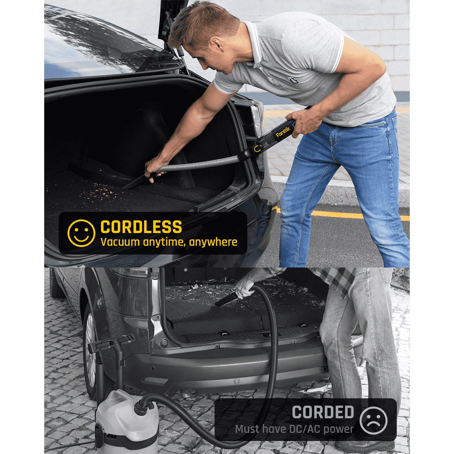 Fanttik Slim V8 Mate Cordless Car Vacuum RobustClean®
