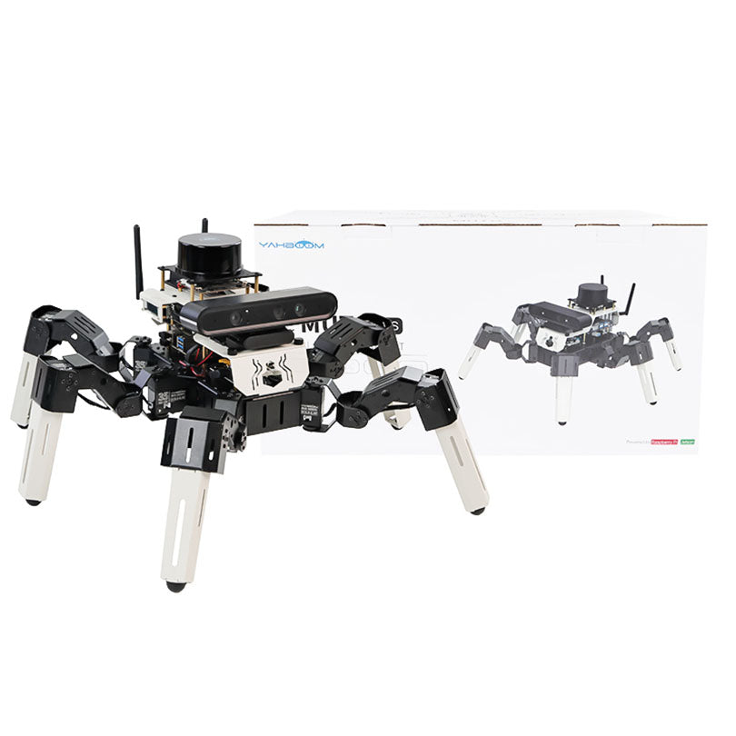 Yahboom 18DOF Muto RS Hexapod Robot ROS2 STEM Education Python Programming Robot for Raspberry Pi 4B and NVIDIA Jetson NANO