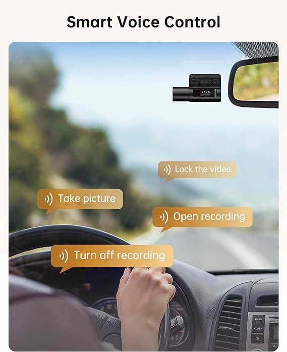 Arpha A14 1CH Dash Cam 4K with Voice Control 24H Parking Mode