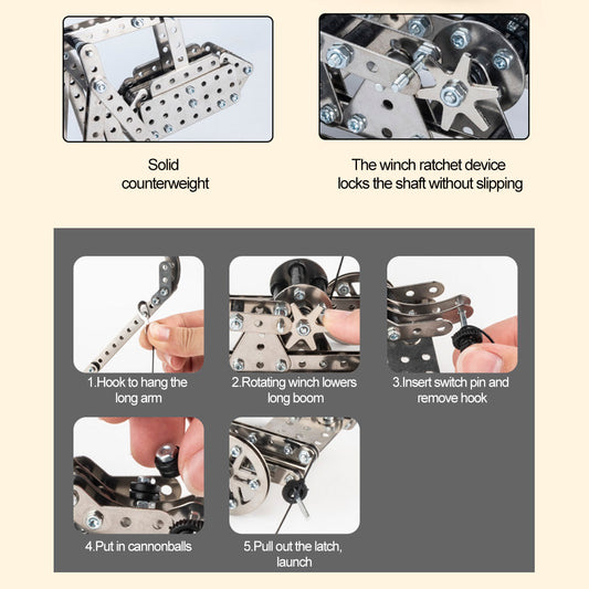 580PCS Gravity Drive Trebuchet