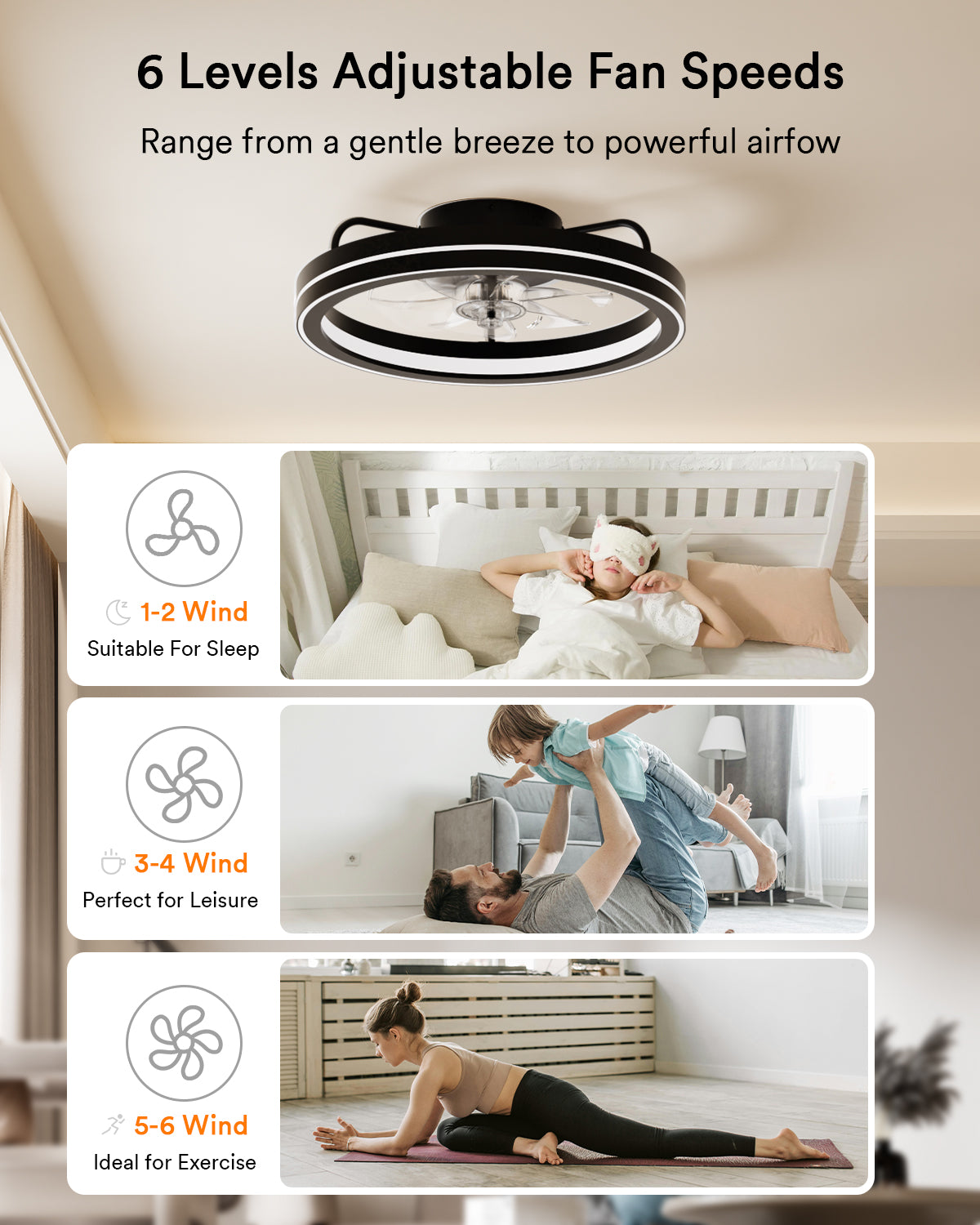 Lumary Smart LED Fan with Night Light