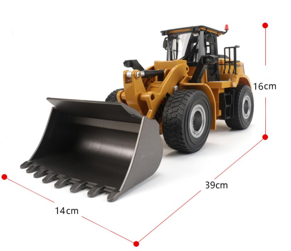 Huina 1567 RC Alloy Excavator bulldozer 6CH 1:24 2.4GHz Engineering Toy Car