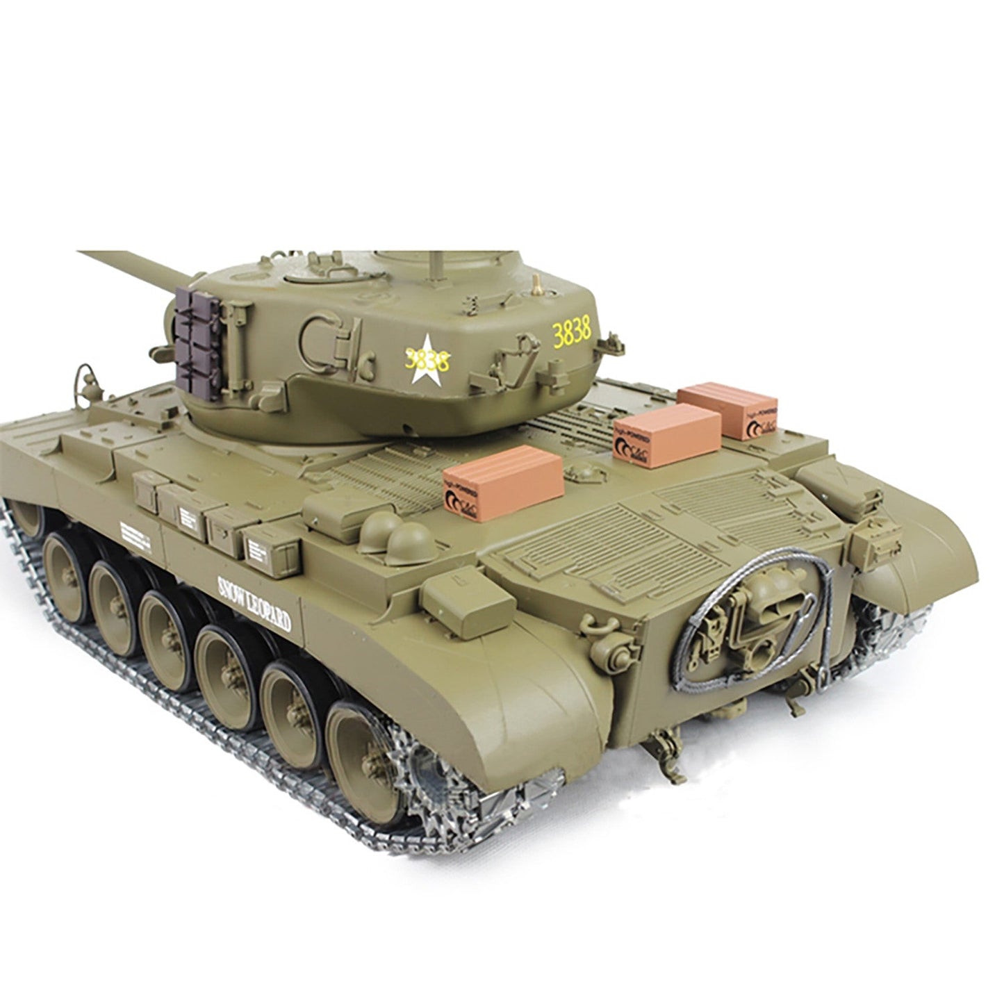 Heng Long 3838 M26 RC Tank Pershing US Army Snow Leopard Battle Tank 1/16 Upgrade Metal RC Tank toys