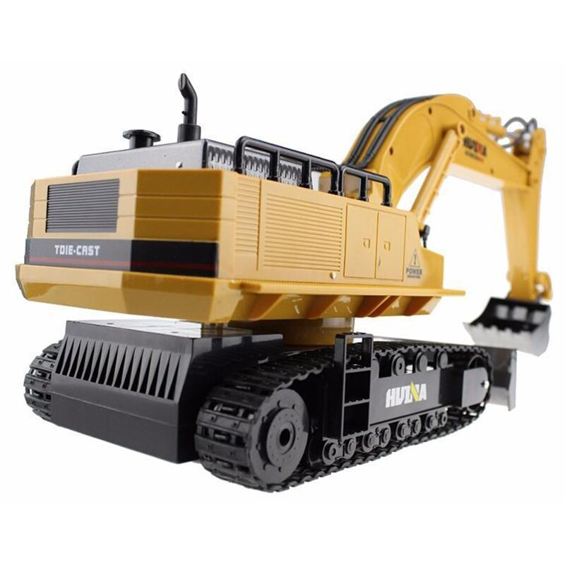 Huina 1510 RC Excavator Bulldozer 2.4G 1:16 11CH 680° Rotating Sound/Light Toy RC Car