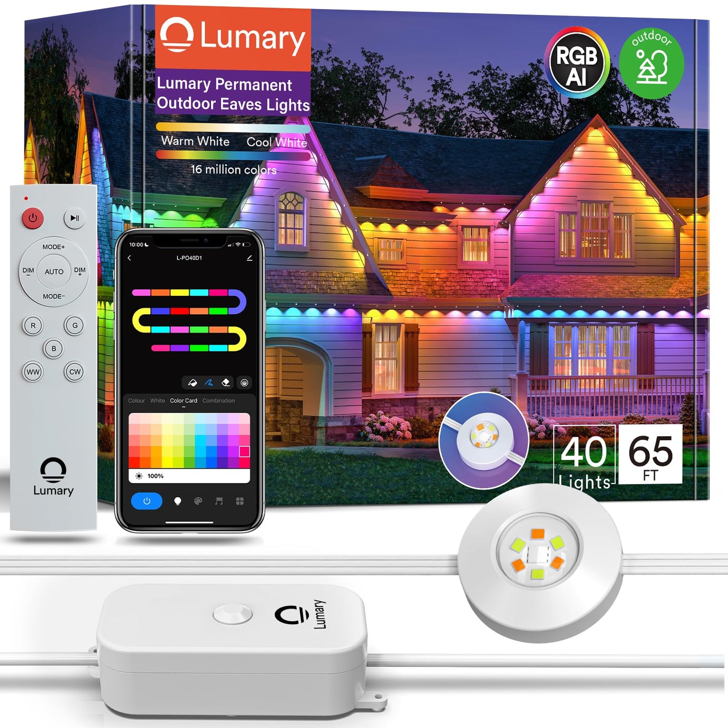 Lumary RGBAI Permanent Outdoor Lights Pro
