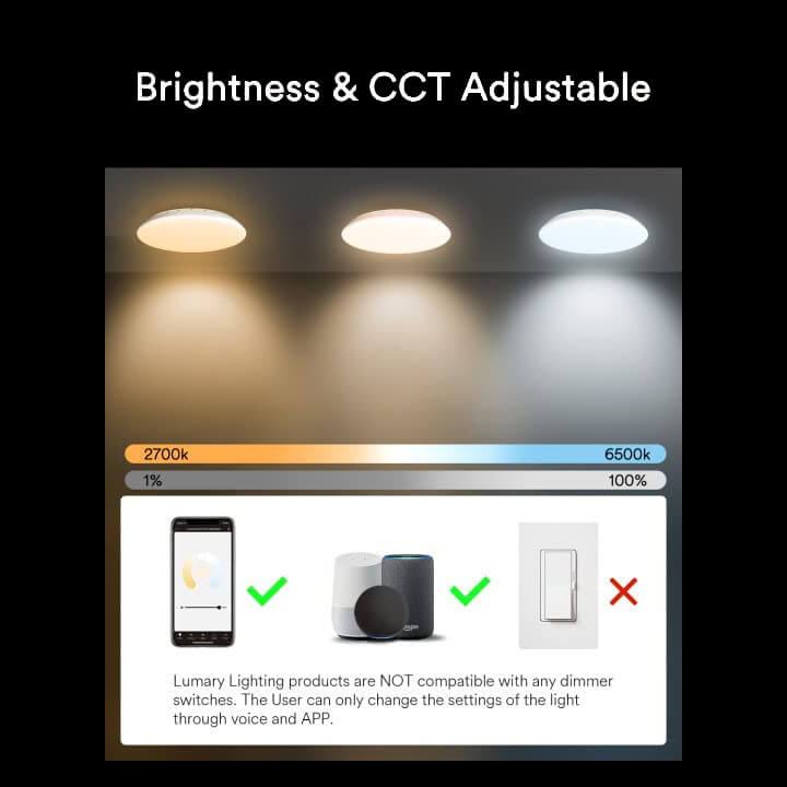 Smart Ceiling Lights 24W RGBWW Ceiling Lights