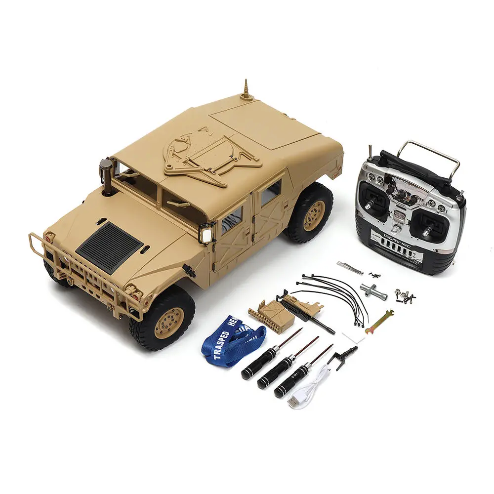 HG P408 4WD RC Car U.S Hummer 1/10 2.4G Military Vehicle Truck Toys Gifts