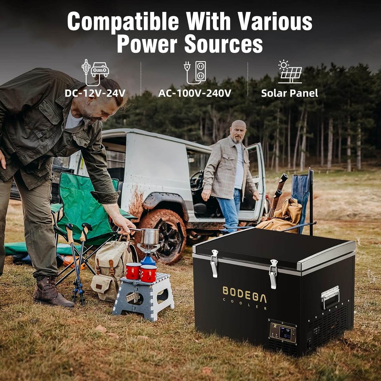 BODEGAcooler Portable Refridgerator 48Qt/45L with a Basket
