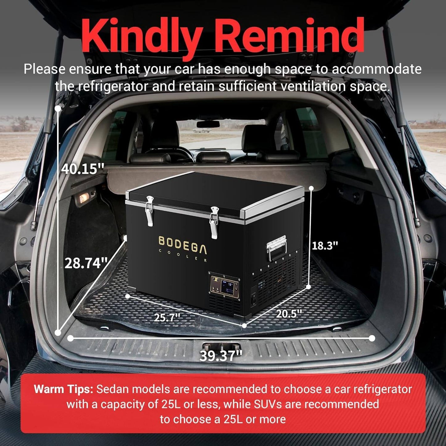 BODEGAcooler Portable Refridgerator 48Qt/45L with a Basket
