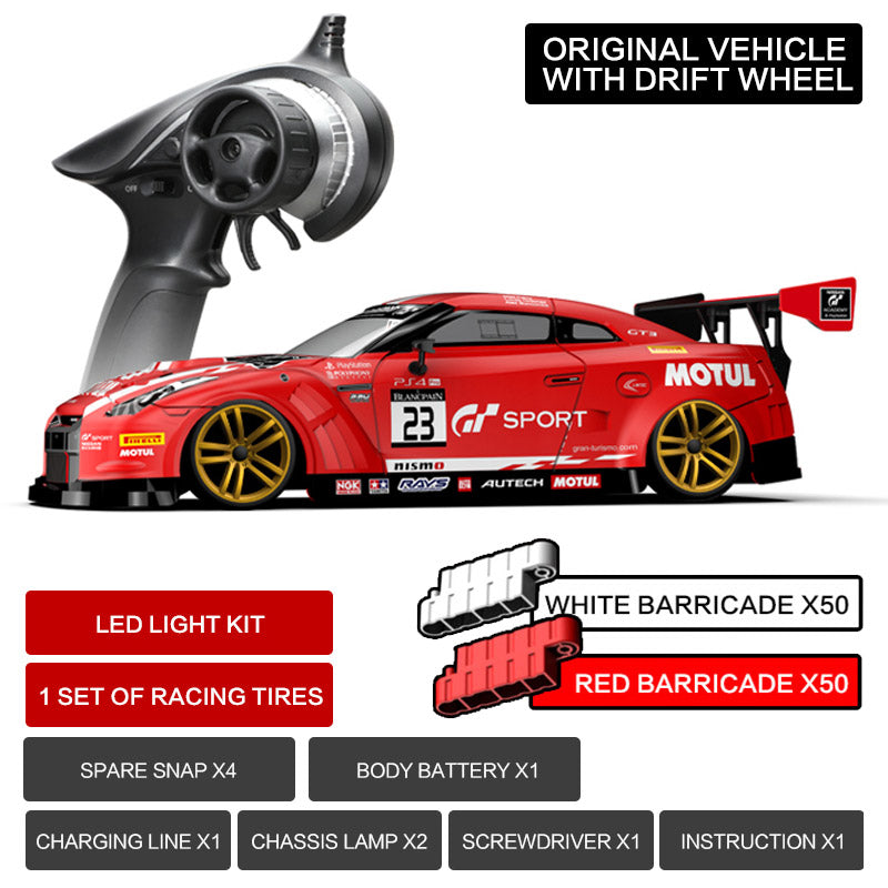 KAMTOM KM1801 RC Drift Car 1:18 4WD Full-Scale Professional Drift Model Car High Speed Racing Car With Light