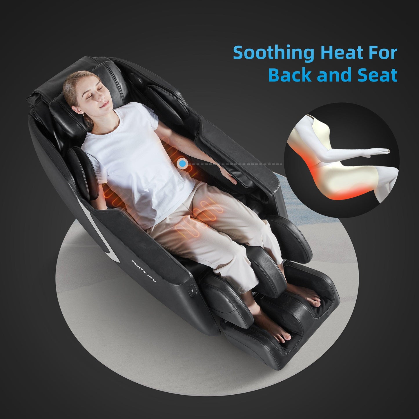 Comfier Massage Chair Recliner, AI-powered, Full Body Massage Recliner Chair, Zero Gravity, Bluetooth Speaker CF-9212