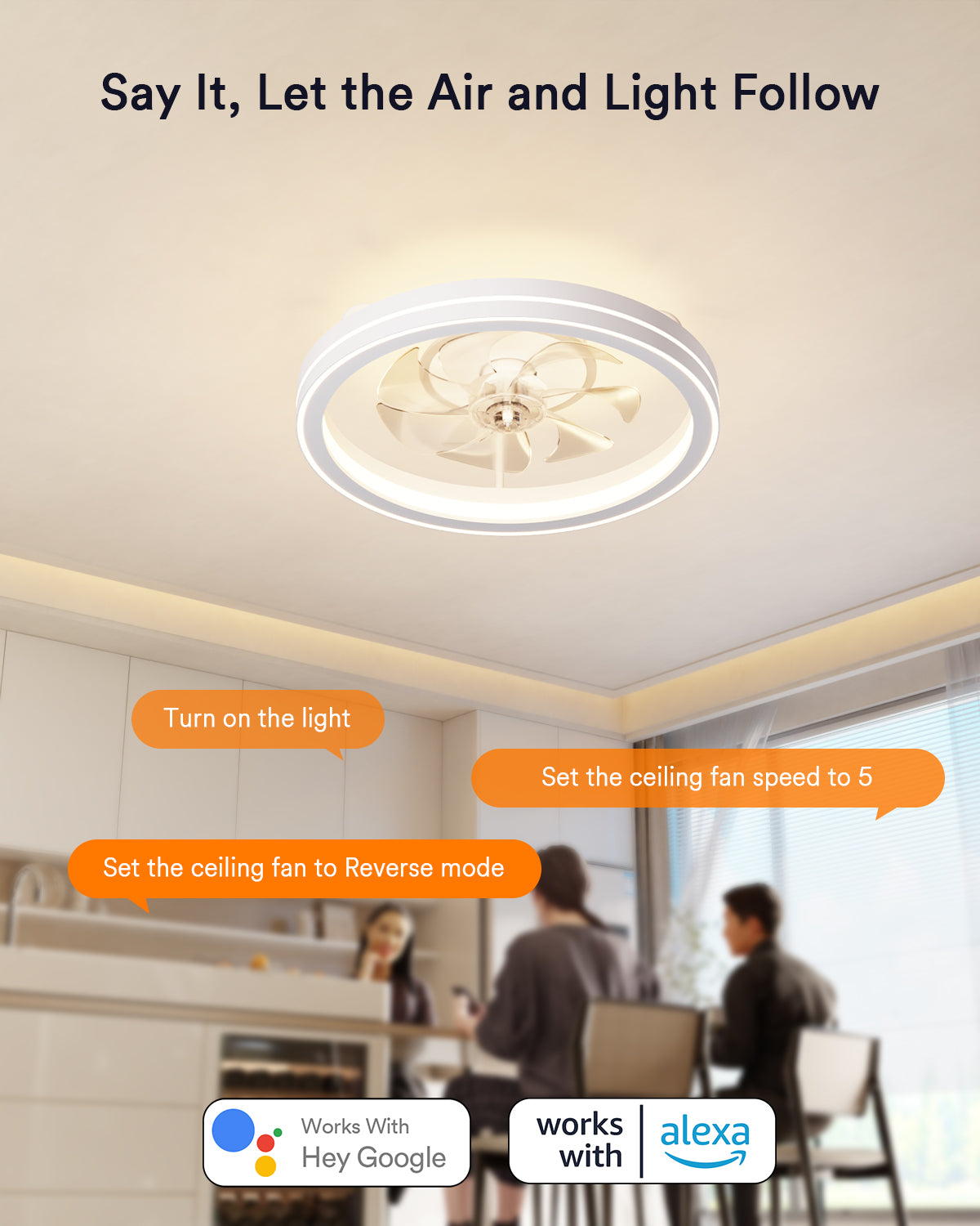 Lumary Smart LED Fan with Night Light