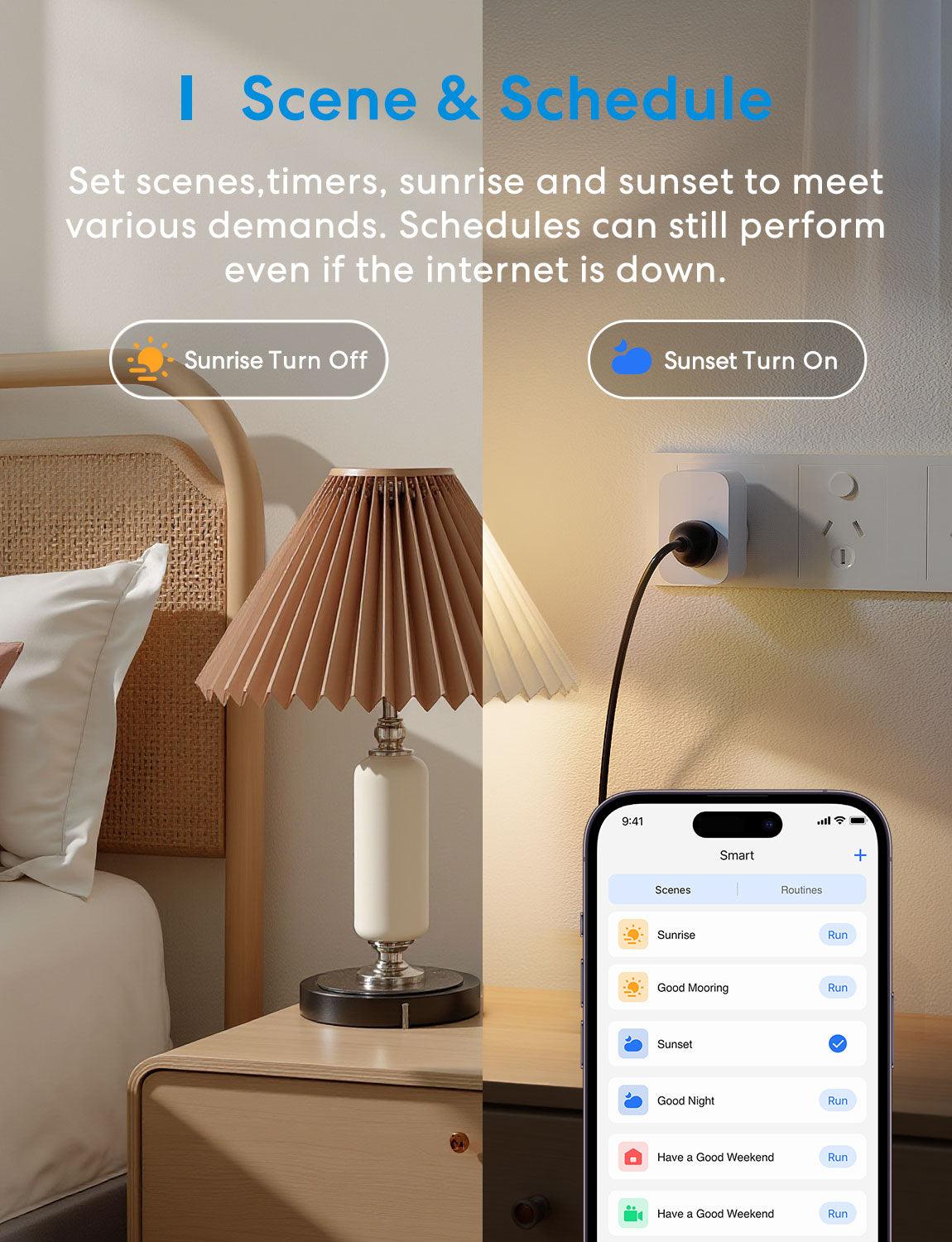 Meross Smart Wi-Fi Plug with Energy Monitor, MSS305, 2 Pack( AU Version)