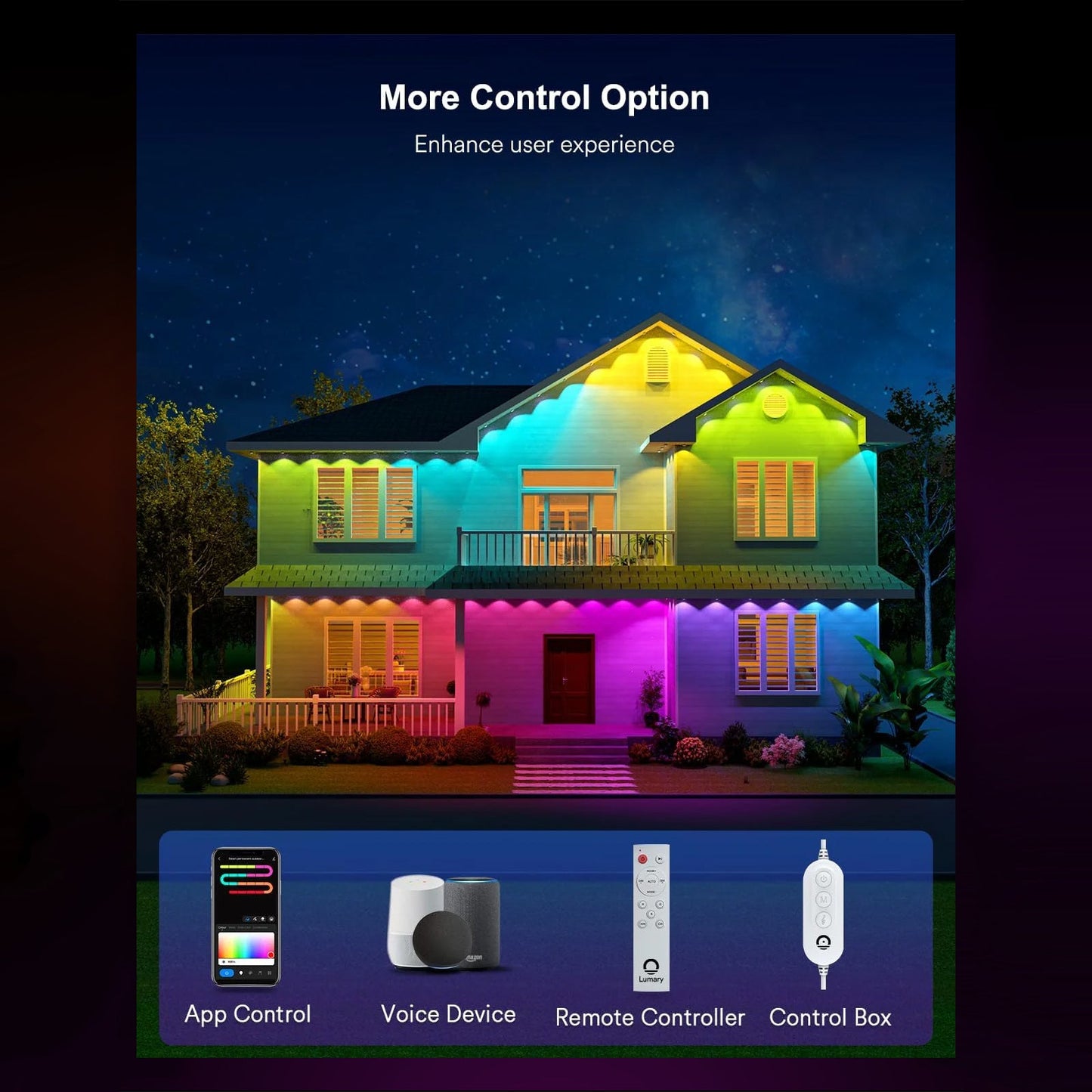 Lumary smart RGBAI Permanent Outdoor Lights(Model E)
