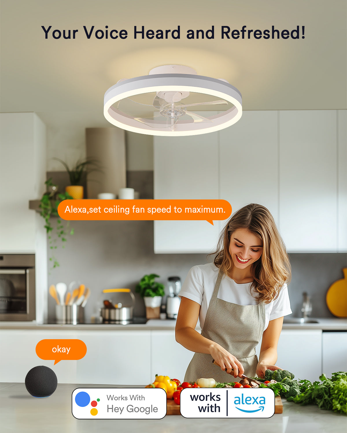 Lumary Smart Ceiling Fans with Lights