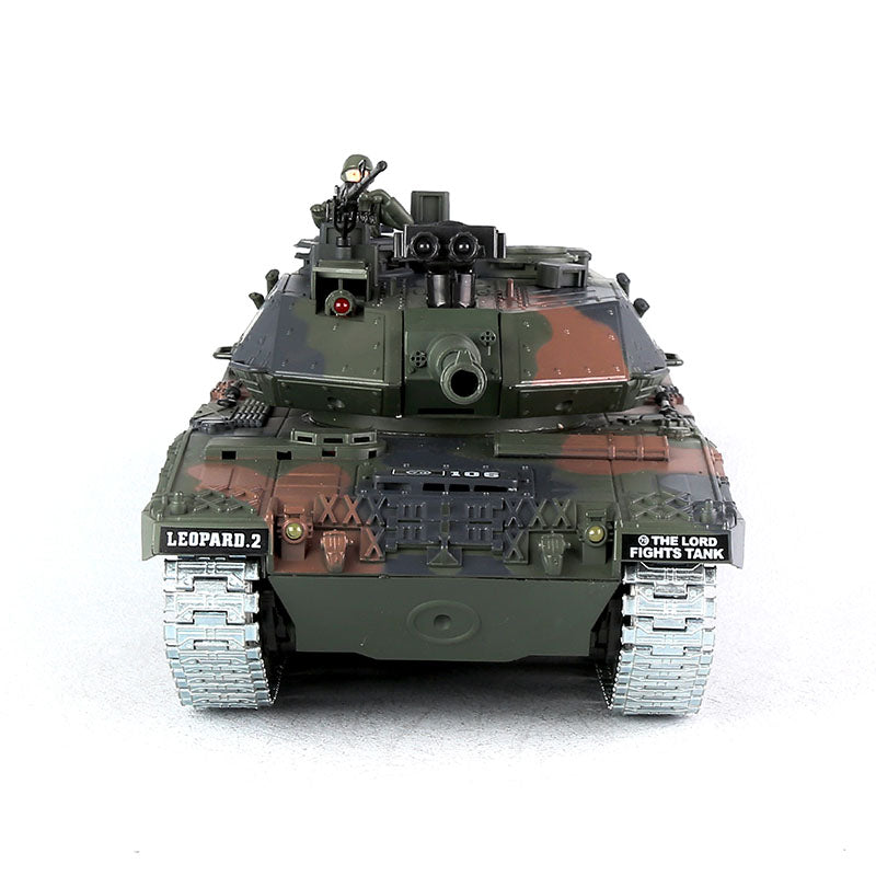 RC Tank German Leopard 2 ZY 822 PRO 1:18 RC Car Metal Track Metal Road Wheels Electric Battle RC Tank Toy
