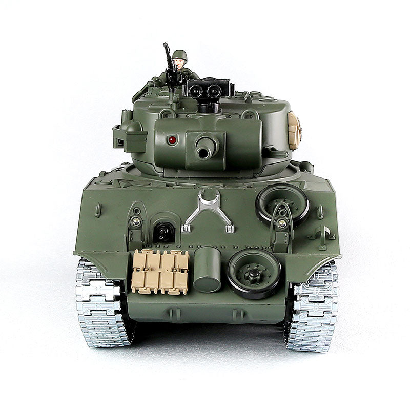 RC Tank American M4A3 ZY 828 PRO 1:18 RC Car Metal Track Metal Road Wheels Electric Charging Battle RC Car Toy