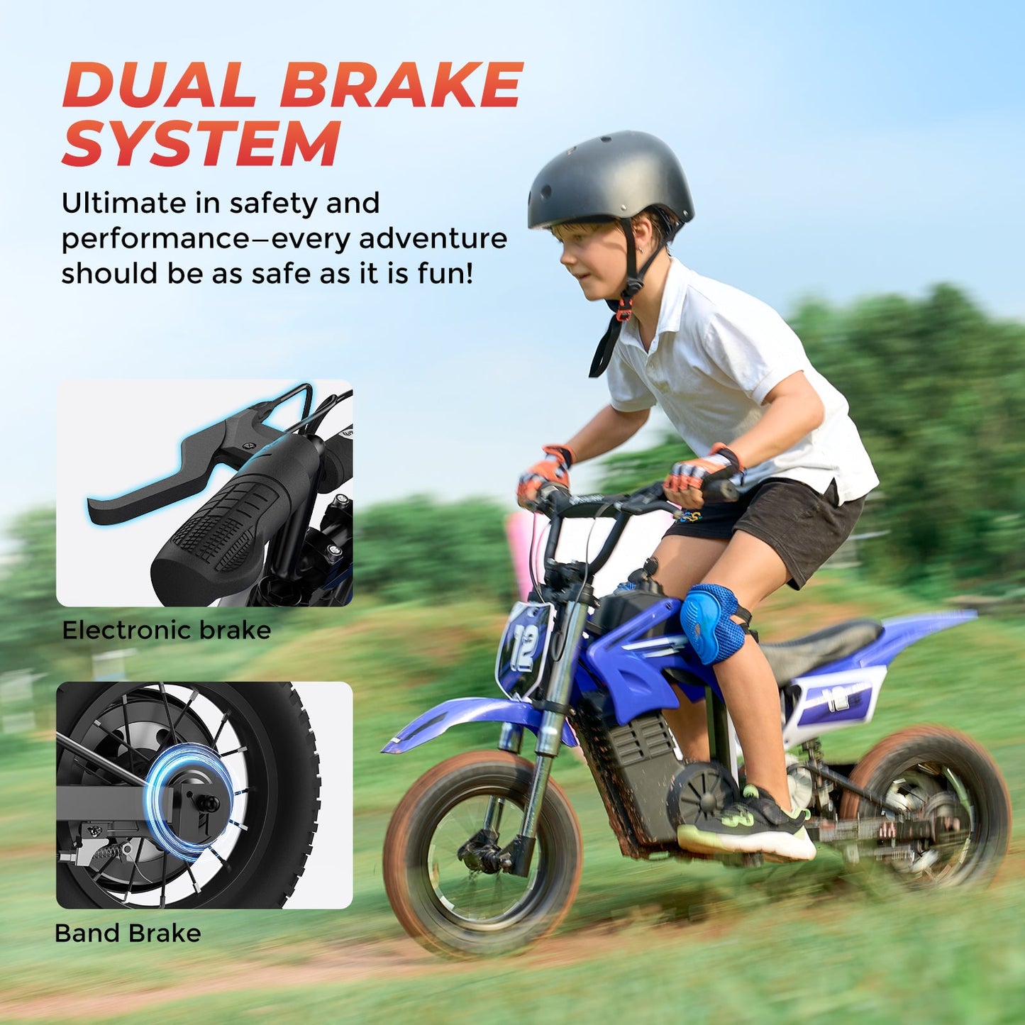 isinwheel A12 Electric Dirt Bike for Kids