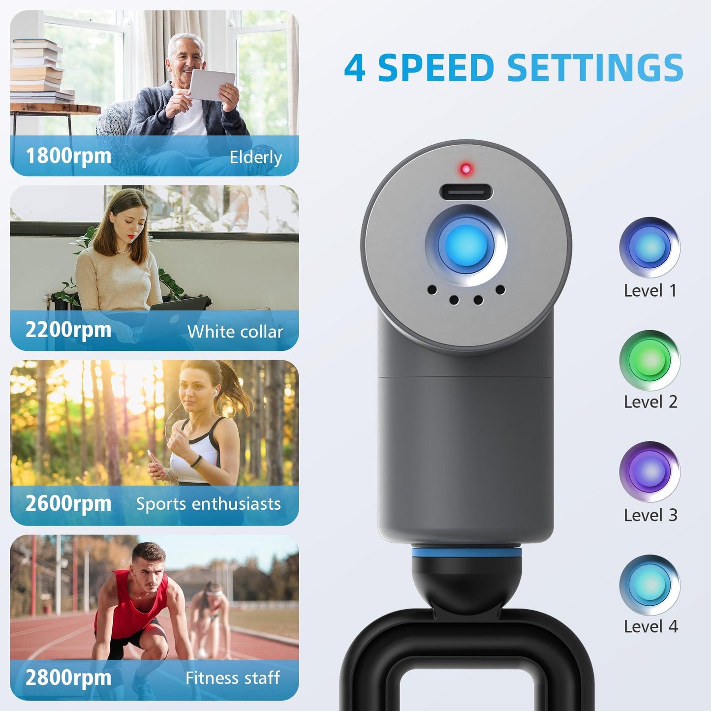 Comfier Mini Massage Gun,Upgrade Pocket Sized Percussion Muscle Massager Gun CF-4910