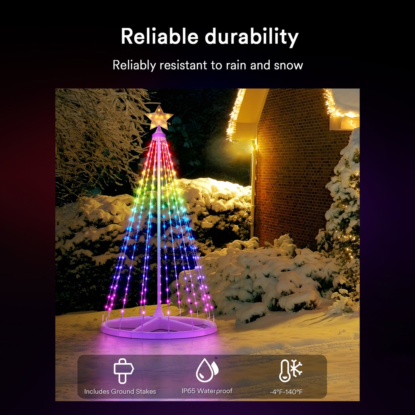 Lumary Smart Christmas Cone Tree Lights