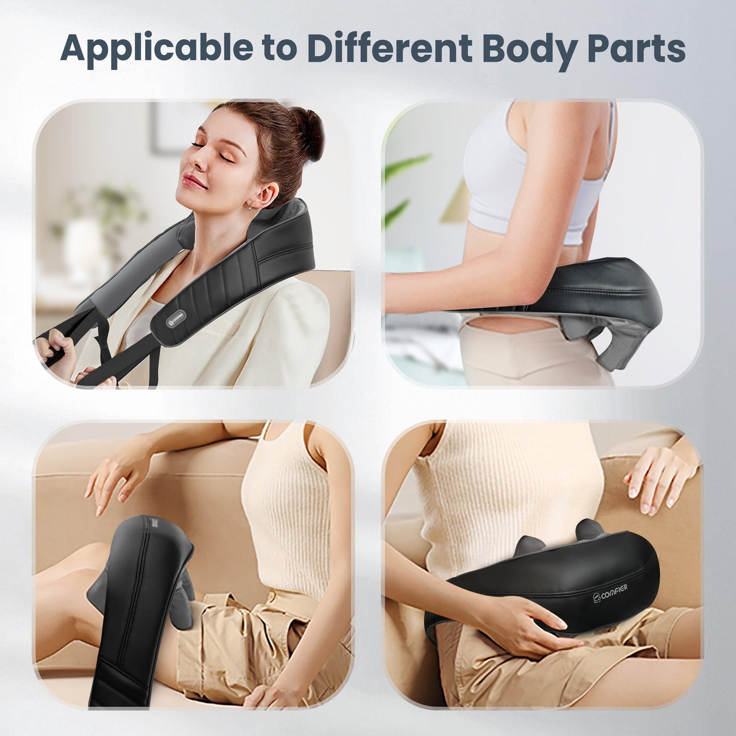 Shiatsu Neck and Shoulder Massager, 4D Deep Kneading Cordless Neck and Back Massager with Heat and Vibration CF-6811EU