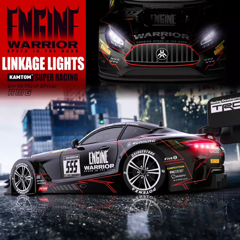 KAMTOM KM1601 Black Series RC Drift Car 1:16 4WD Drift Model Car High Speed Racing Car With Light