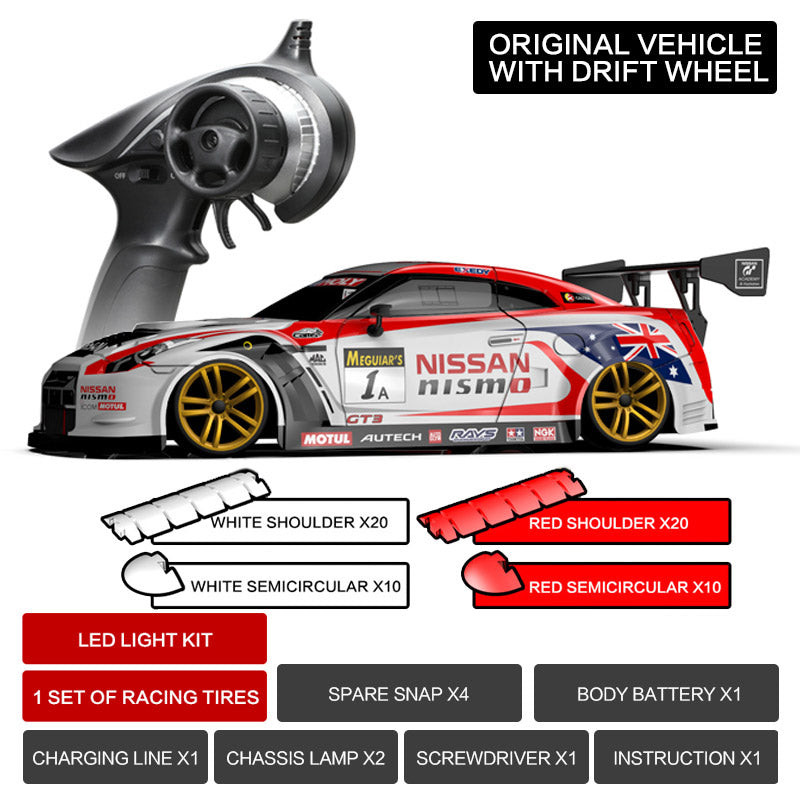KAMTOM KM1801 RC Drift Car 1:18 4WD Full-Scale Professional Drift Model Car High Speed Racing Car With Light