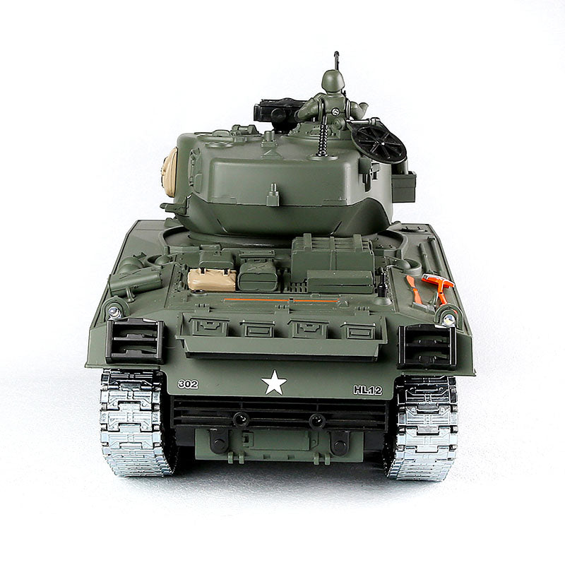 RC Tank American M4A3 ZY 828 PRO 1:18 RC Car Metal Track Metal Road Wheels Electric Charging Battle RC Car Toy