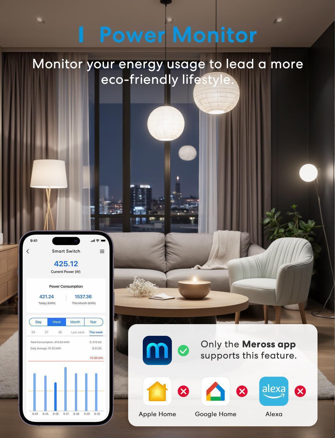 مفتاح حائط ذكي من Meross Matter، MSS815MA