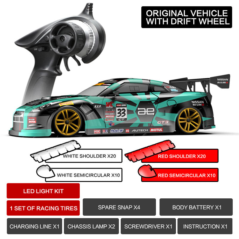 KAMTOM KM1801 RC Drift Car 1:18 4WD Full-Scale Professional Drift Model Car High Speed Racing Car With Light