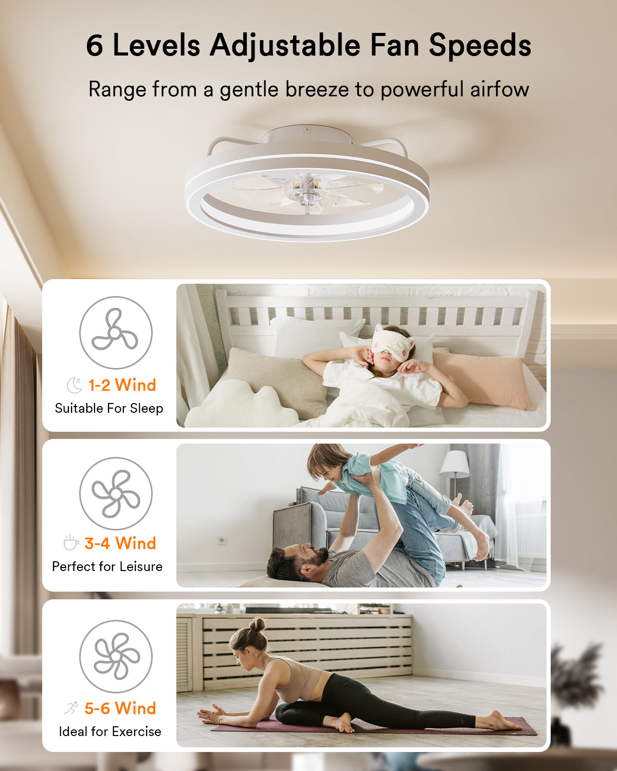 Lumary Smart LED Fan with Night Light