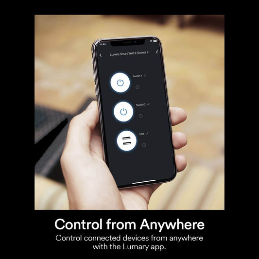 Enchufe inteligente Lumary con Wi-Fi, cargador rápido USB y enchufe de pared inteligente (2 unidades)