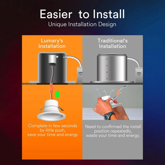 Lumary Smart Wi-Fi - Luz empotrada RGB LED de 4 pulgadas (4 unidades)